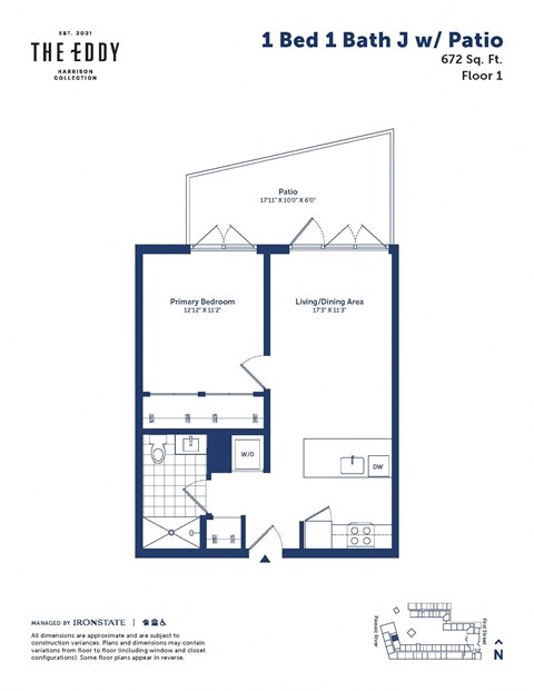 this floor plan is an approximation of a 1 bedroom villa